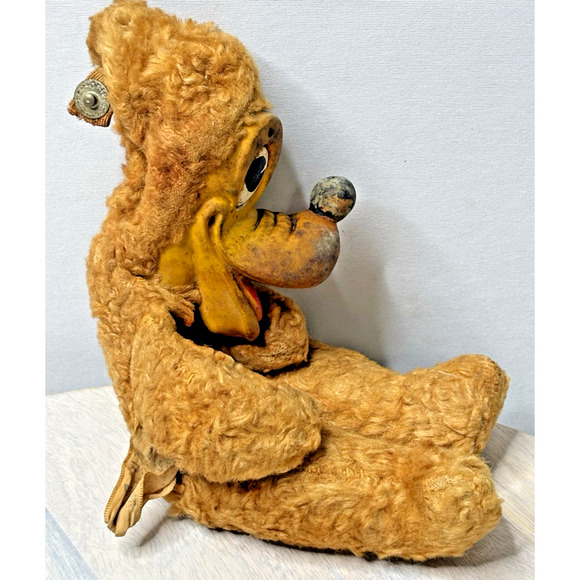 Vintage Disney Rubber Face Pluto Puppy dog Stuffed Animal plush toy - Picture 3 of 6